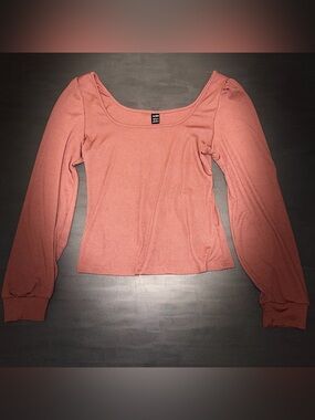 SHEIN Flowy Semi-Crop Long Sleeve